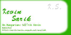 kevin sarik business card